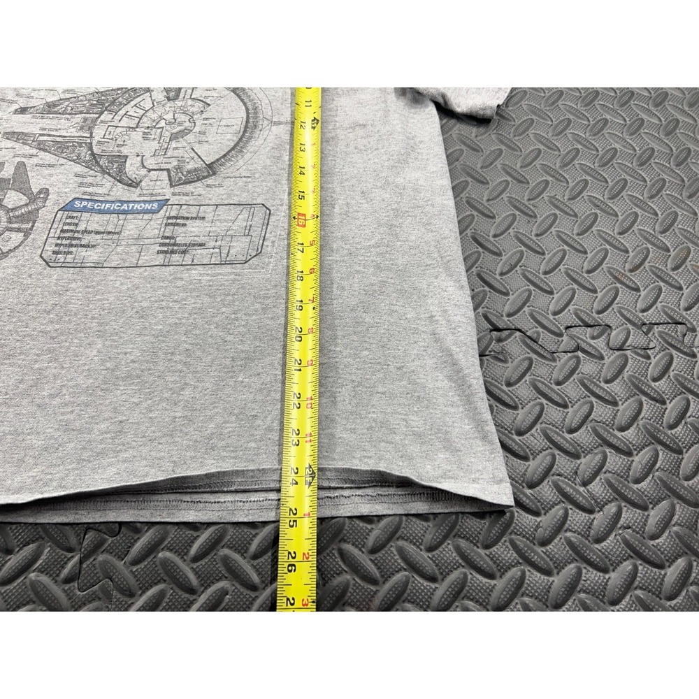 Star Wars Shirt Adult Medium Gray Millennium Falcon Film Casual Men's - Picture 10 of 12